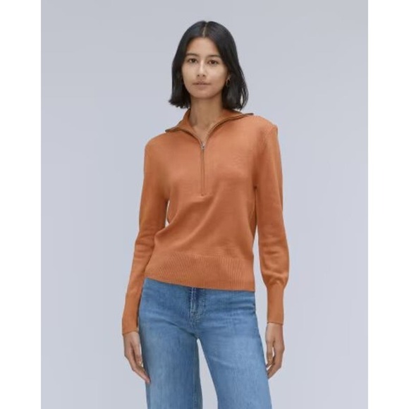 Everlane The Luxe Merino Yak Hair Blend Half-Zip Sweater Pullover Sweater S NWT - Picture 2 of 12